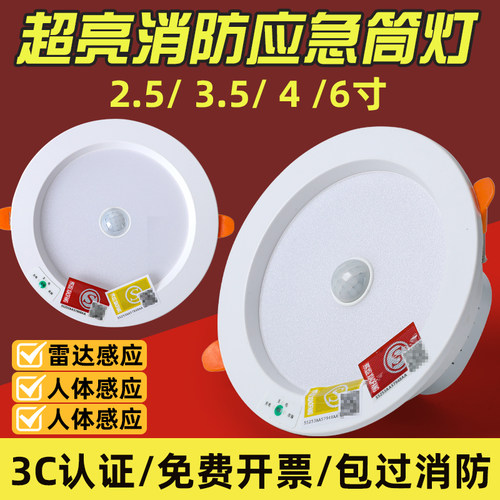 嵌入式感应消防专用筒灯