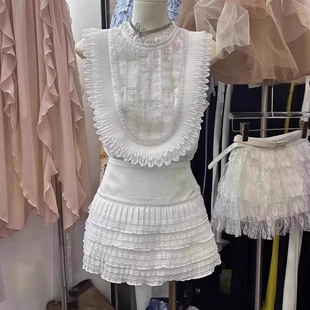 大码 韩系甜美辣妹蕾丝半身裙女微胖mm防走光蓬蓬蛋糕短裙 夏季 新款