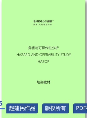 HAZOP培训教材 工艺安全过程安全自学教材初级安全工程师能力提升