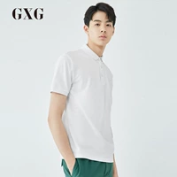 GXG male [Shangxin] Thời trang nam mùa hè Thời tiết Hàn Quốc Bình thường giản dị Trắng mỏng tay ngắn POLO Nam - Polo áo phông polo nam