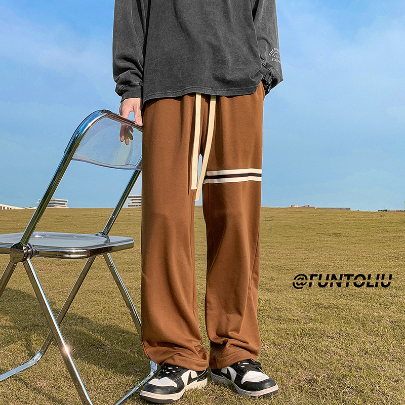 卫裤男夏季潮牌直筒束脚休闲长裤子ins韩版宽松潮流青少年运动裤