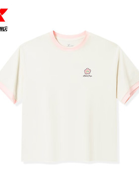 特步宽松短袖女2025夏季新款时尚百搭轻薄透气T恤975328010179