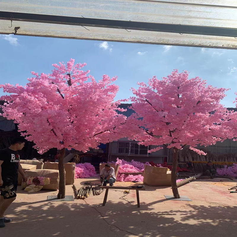 仿真樱花假桃树大型植物仿真樱花树仿真桃花树许愿树桃花客厅装饰-封面