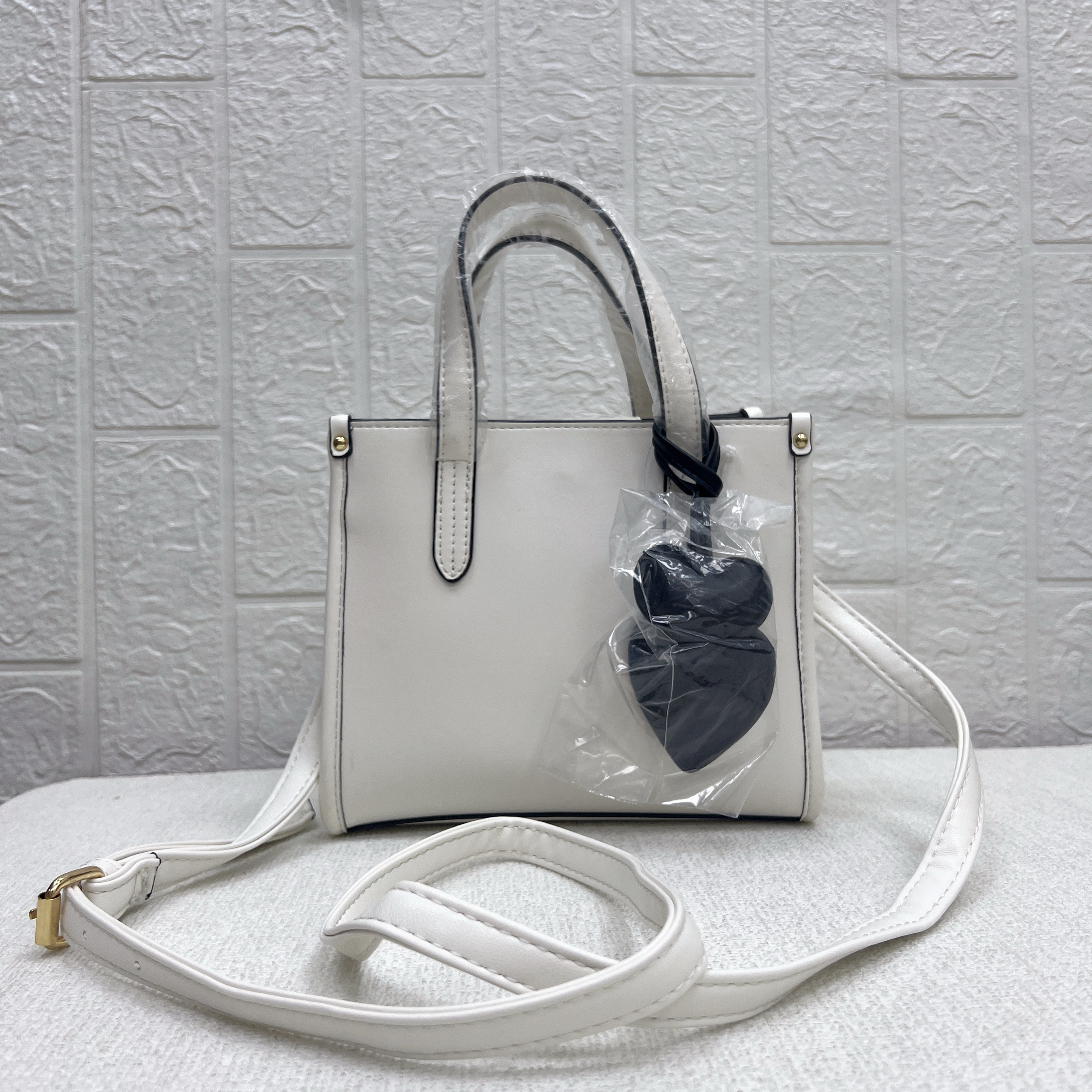 英国primark外贸尾货休闲时尚百搭白色单肩斜挎手提包