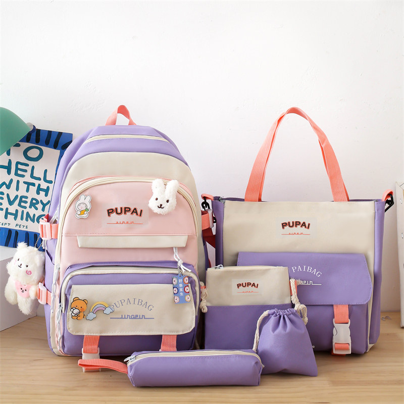SCHOOL BAG FOR GIRLS KOREAN VERSION JUNIOR HIGH SCHOOL HIGH SCHOOL LARGE CAPACITY SMALL FRESH BACKPACK GIRL BACKPACK WATERPROOF AND DECOMPRESSION