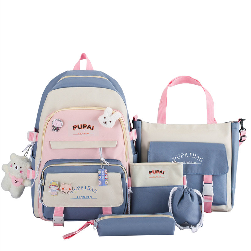 SCHOOL BAG FOR GIRLS KOREAN VERSION JUNIOR HIGH SCHOOL HIGH SCHOOL LARGE CAPACITY SMALL FRESH BACKPACK GIRL BACKPACK WATERPROOF AND DECOMPRESSION