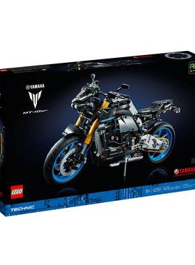雅马摩托车哈42159中国积木拼装玩具男孩子机车科技组成年高难度