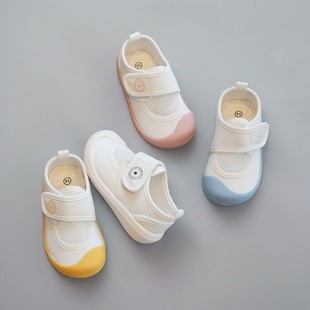 日本儿童室内帆布地板鞋男女家居家童鞋幼儿园一脚蹬拖鞋春秋宝宝