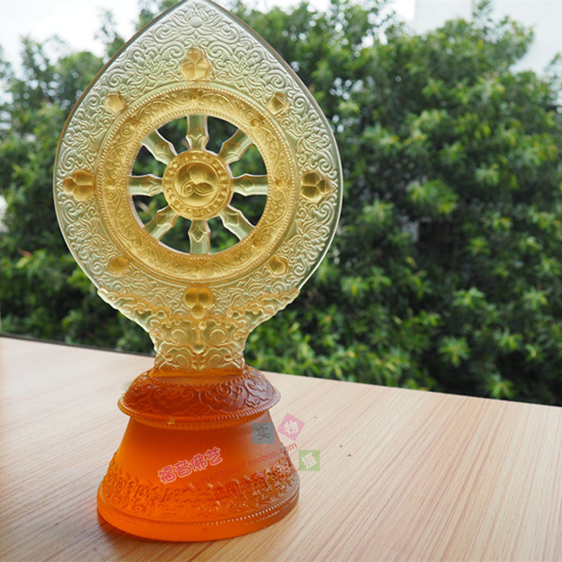 佛教用品琉璃法轮宝吉祥七政宝金轮王密宗法器供佛具摆件大号包邮|msdalam kategori Aksesori rumah, hiasan - dari Buy2taobao.com untuk memberikan perkhidmatan ejen Taobao profesional membeli