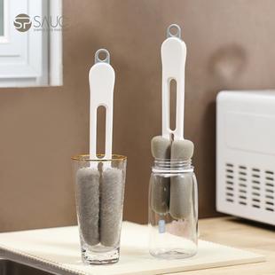 多功能杯刷洗杯子奶瓶吸管刷清洁长柄刷杯盖刷五合一多功能刷