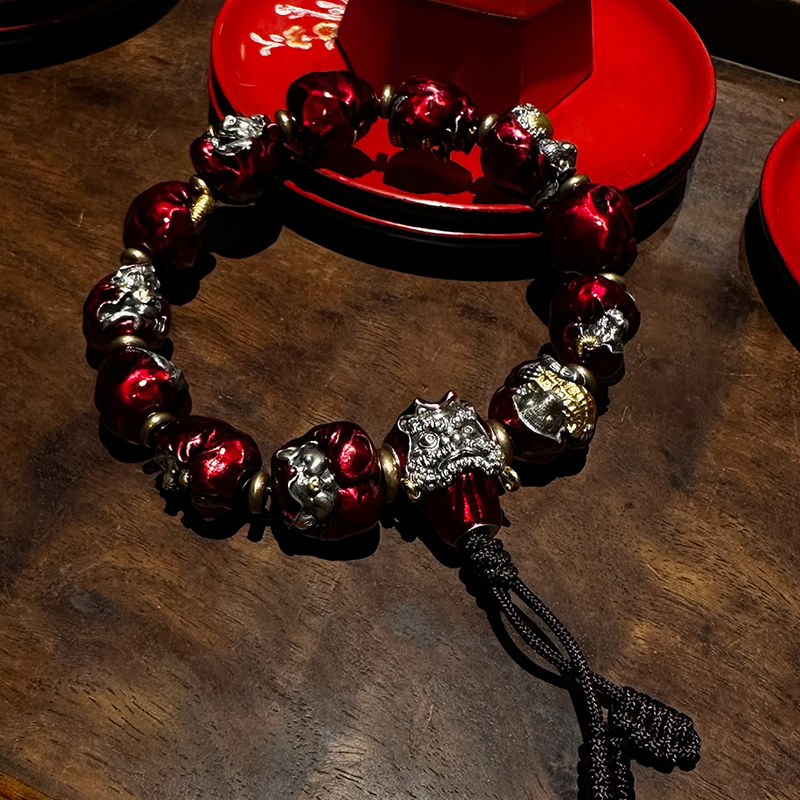 伏尔甘达摩系列十二生肖珠子925银精雕