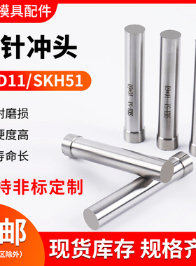SKH51高速钢冲针冲压模冲头模具T冲冲不锈钢AD型冲孔冲子非标定做
