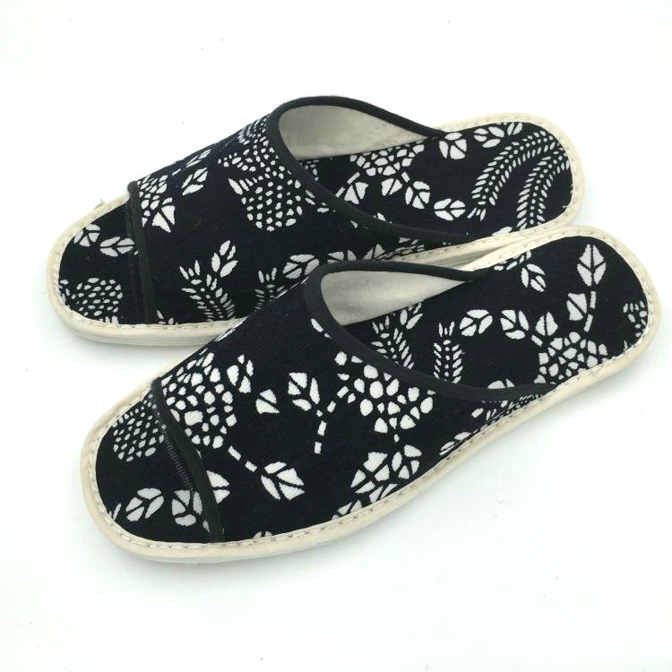 老北京手工千层底布拖鞋男女民族风青花瓷中式露脚趾布底凉拖鞋单