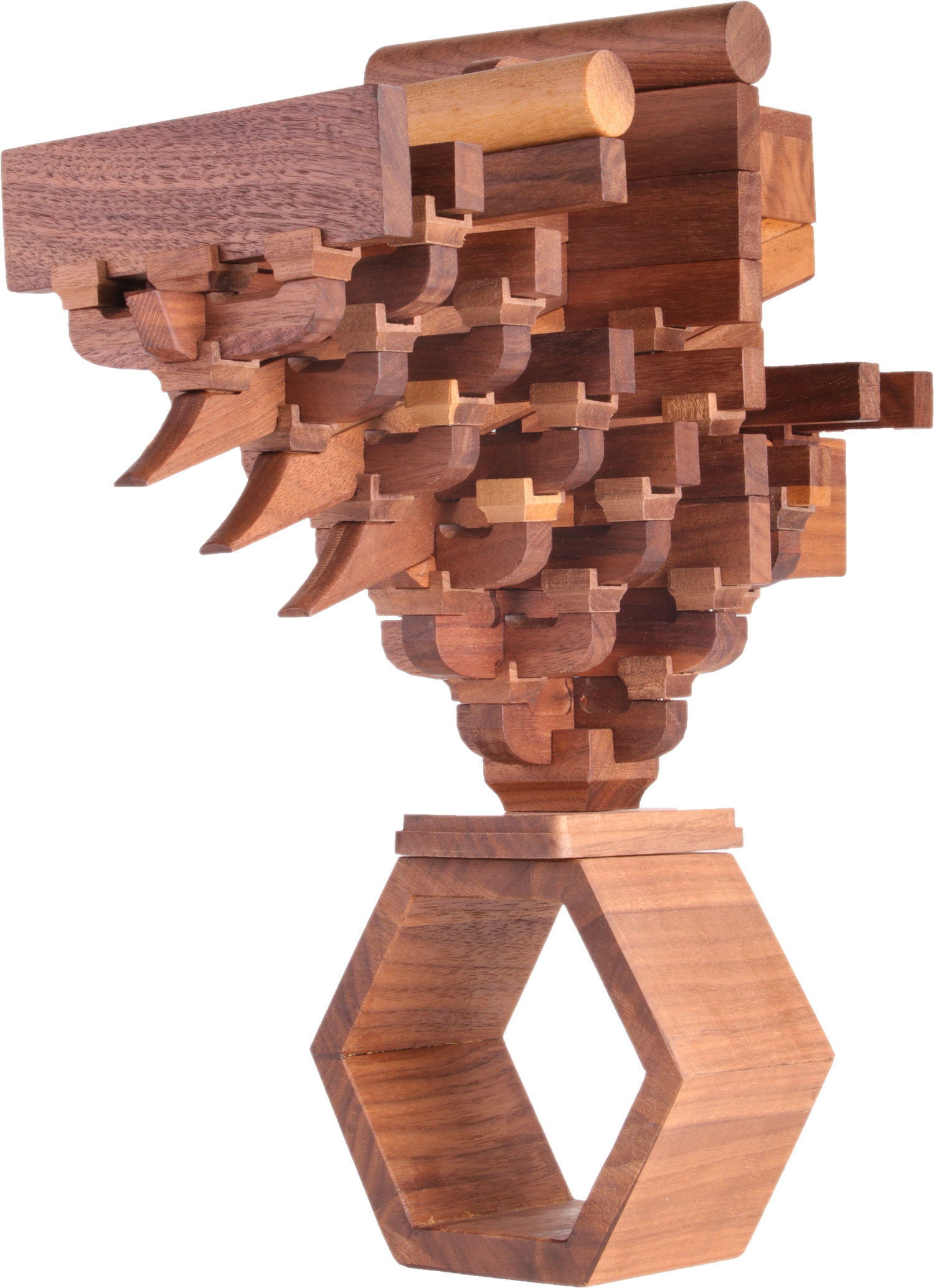 八铺柱头铺作斗拱积木益智玩具体验传统文化精髓榫卯拼装建筑模型