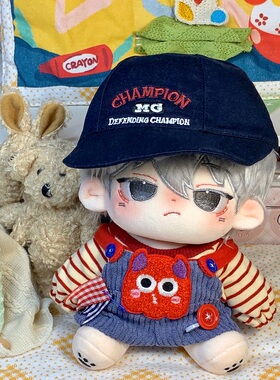 七颗芝麻 新款现货小怪兽背带裤 20cm 15cm无属性棉花娃娃娃衣可