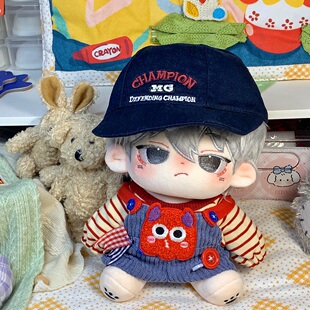 20cm 现货小怪兽背带裤 15cm无属性棉花娃娃娃衣可 新款 七颗芝麻