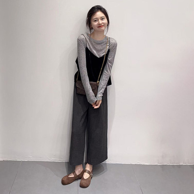 2025秋季法式波点长袖打