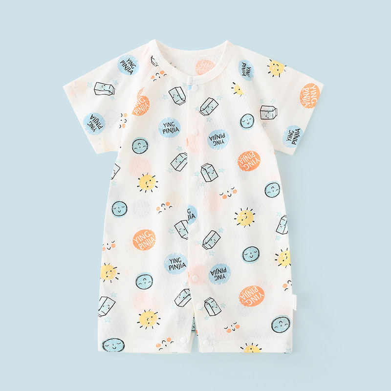 婴儿连体衣服夏季薄款夏天短袖
