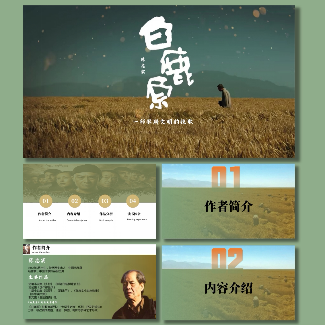 b26 白鹿原高级读书ppt分享读书会