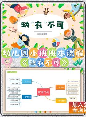 C196 幼儿园小班班本课程《缺衣不可》ppt 26页