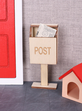 1:12Dollhouse娃娃屋迷你红色信箱 迷你袖珍邮箱微缩场景装饰配件