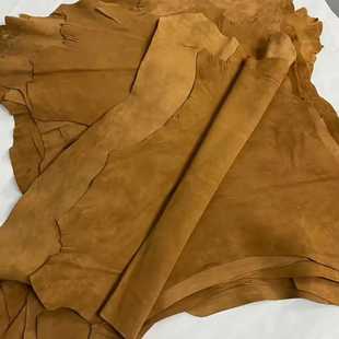 1.0mm进口头层棕色羊绒羊皮真皮皮料手工diy皮子 质感柔软