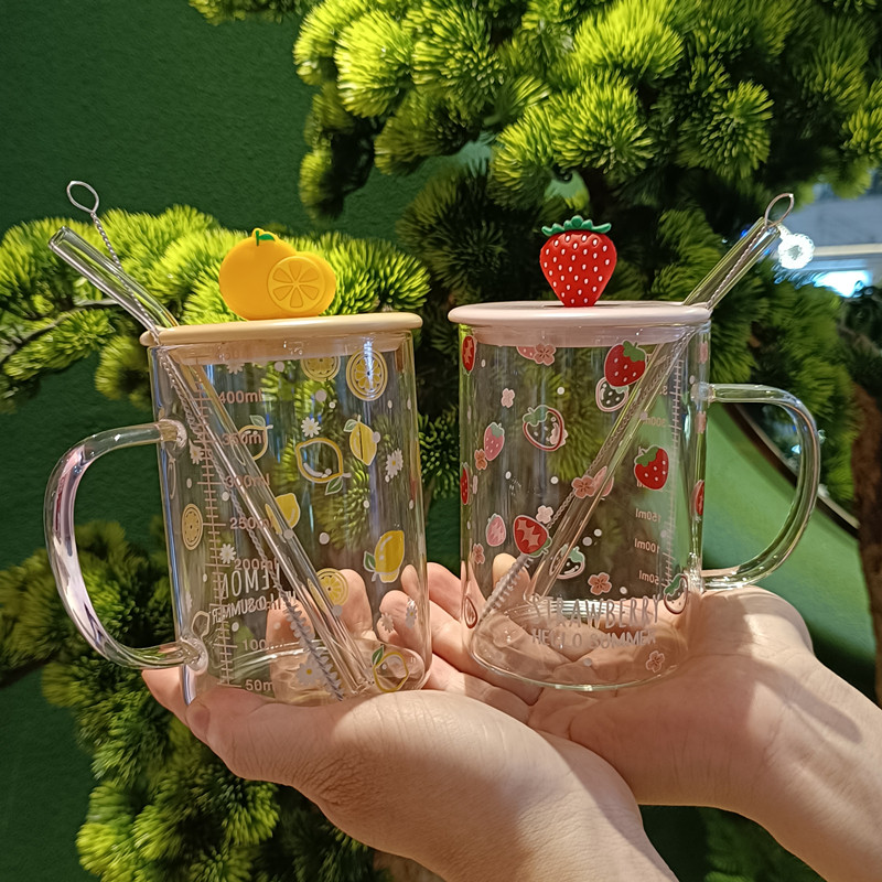 高硼硅通用少女是耐高温果汁杯