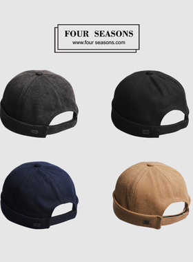 四季英伦法式水手帽男复古潮人雅痞地主帽韩版街头流氓瓜皮帽帽子