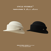 法式 复古羊毛礼帽春秋高级感卷边渔夫帽优雅气质名媛风圆顶盆帽女