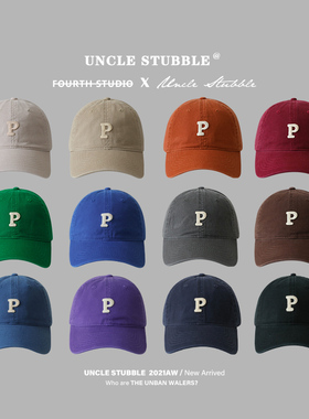 P标百搭鸭舌帽男女同款中性软顶棒球帽高品质韩版ins风运动帽子潮