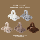 可爱小狗毛绒耳罩可折叠冬季 加绒防寒耳套户外骑行保暖耳捂子耳暖