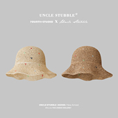 夏季 度假风镂空草帽女生海边沙滩遮阳帽可折叠大帽檐防晒帽显脸小