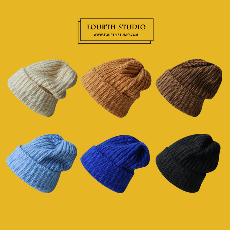 潮牌加大加厚秋冬天防寒针织帽