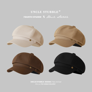 女生街头文艺八角帽韩系复古百搭报童帽立体饱满显脸小画家帽春夏