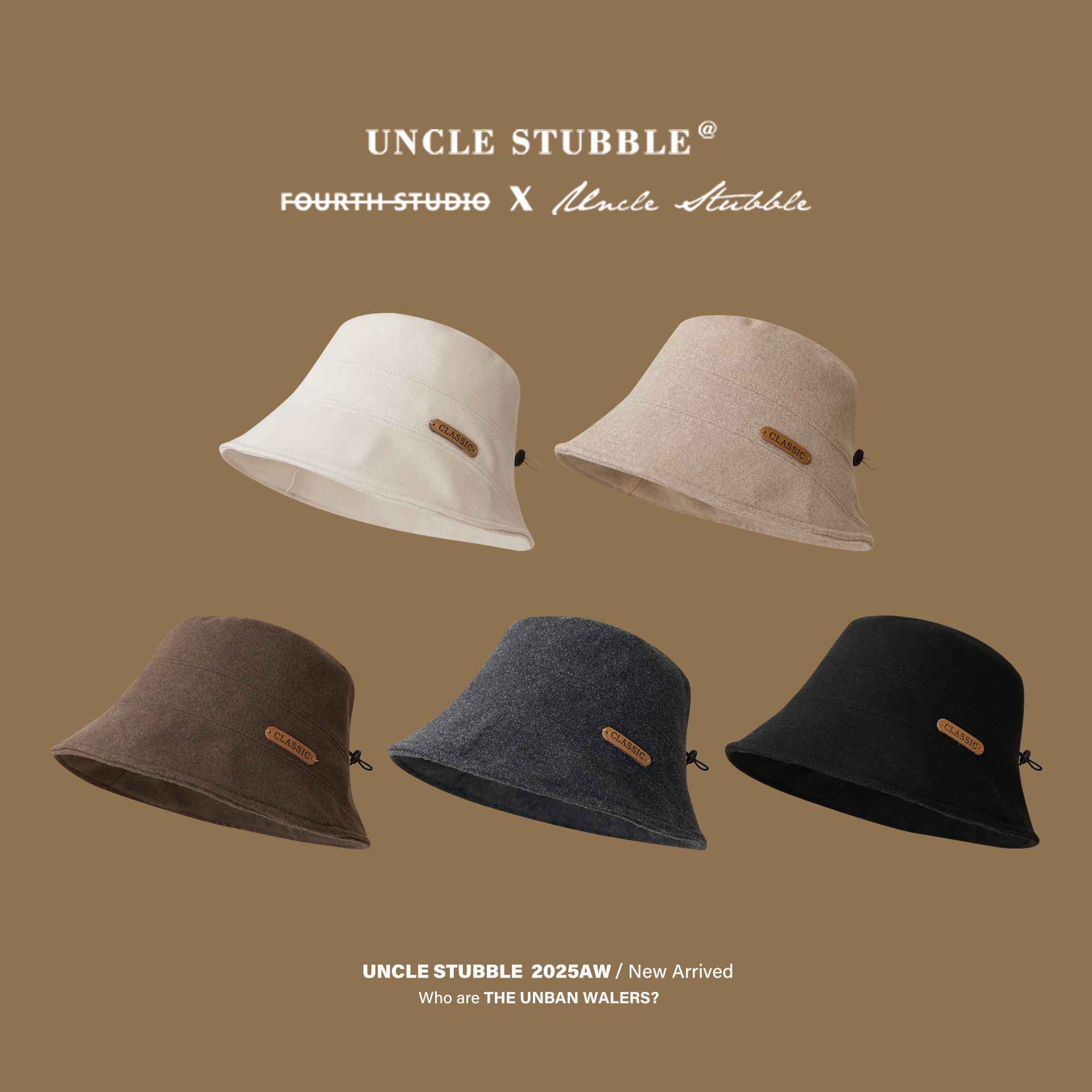 宽帽檐显脸小渔夫帽秋冬厚款保暖