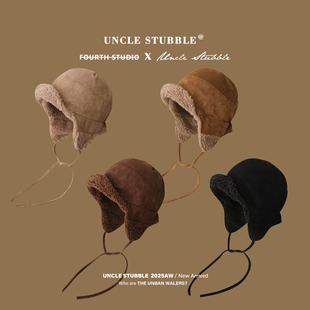 麂皮绒羊羔绒雷锋帽男女秋冬加厚保暖飞行帽防风系带东北旅游帽子