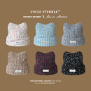 可爱卡通猫耳朵毛线帽秋冬保暖护耳针织帽子女韩系显脸小套头冷帽