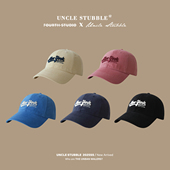 胡茬叔叔潮牌棒球帽美式 复古鸭舌帽男女街头百搭帽子宽帽檐显脸小