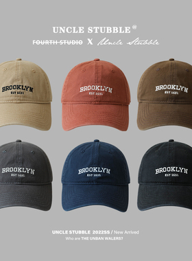 日系水洗做旧鸭舌帽中性款式男女可戴复古软顶棒球帽胡茬叔叔帽子