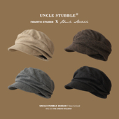 日系复古报童帽高级时髦山本风不规则设计软檐鸭舌帽子慵懒感女帽