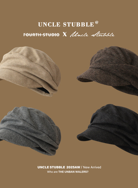 日系复古报童帽高级时髦山本风不规则设计软檐鸭舌帽子慵懒感女帽