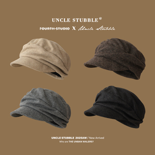 日系复古报童帽高级时髦山本风不规则设计软檐鸭舌帽子慵懒感女帽