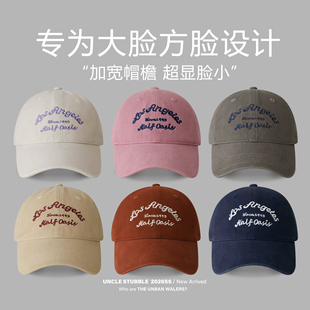 适合脸大脸宽的帽子显脸小鸭舌帽原创设计不挑人显瘦软顶棒球帽女