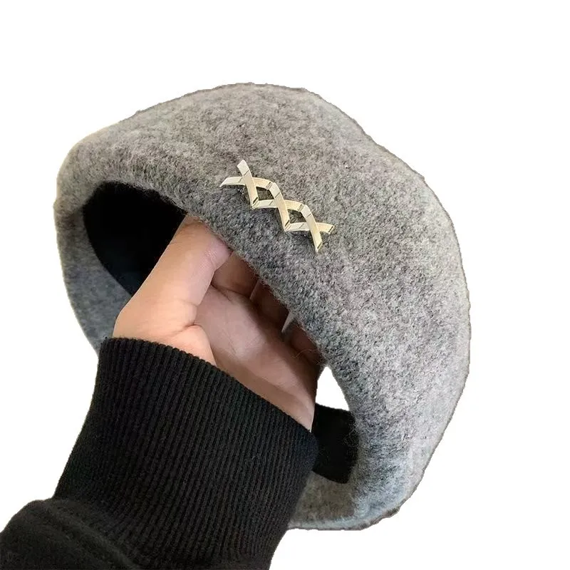 黑色贝雷帽女秋冬季韩系百搭毛呢保暖显脸小帽子大头围蓓蕾画家帽