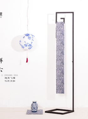 新中式民族风落地挂衣展示架简约正挂陈列架禅意服装仿古架子定制