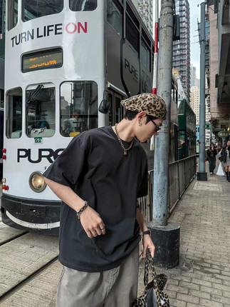 DBWDoublewin基础单品 高品质纯棉短袖T恤男夏季宽松百搭纯色上衣