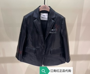 little moco专柜正品26年春款男女童皮衣西装夹克外套 KBF1JKT031