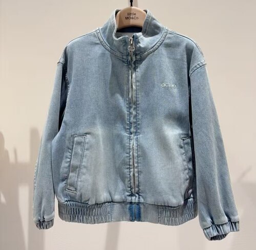 littlemoco专柜正品秋款男女童立领牛仔夹克外套KBF3JKT051