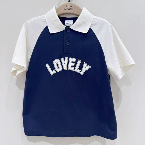 little moco专柜正品童装2025夏男女童休闲短袖T恤KBE2TEE014