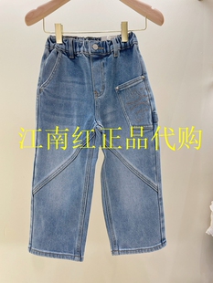 F1HAF4332mini peace太平鸟童装 2025年男童冬季新品加绒牛仔长裤